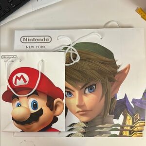 Nintendo New York Mario and Link Gift Bags